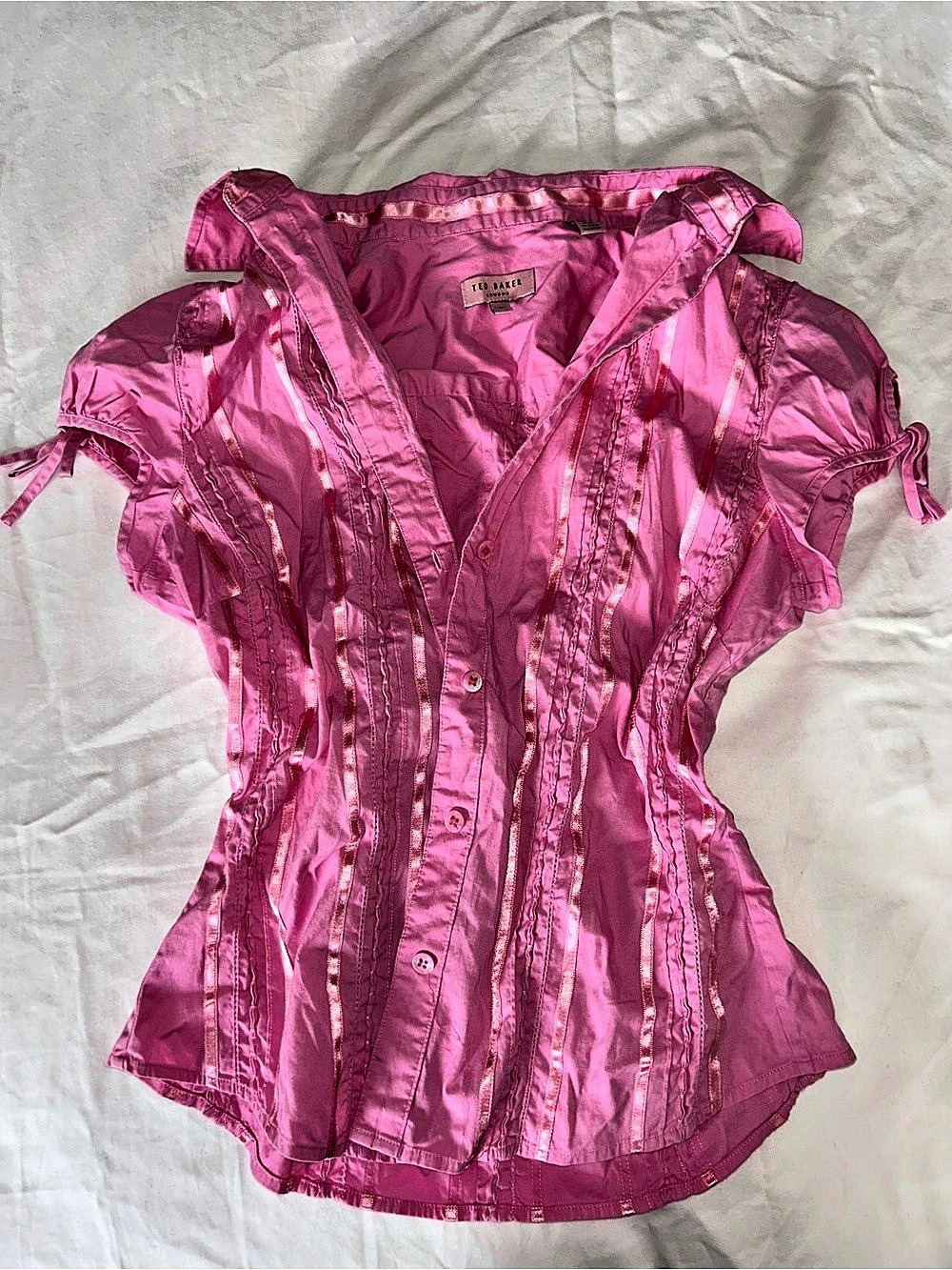 Ted Baker Pink Striped Blouse
